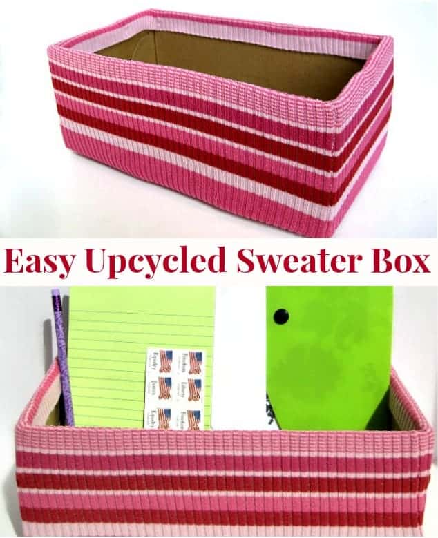 Easy Upcycled Sweater Box from Organized 31