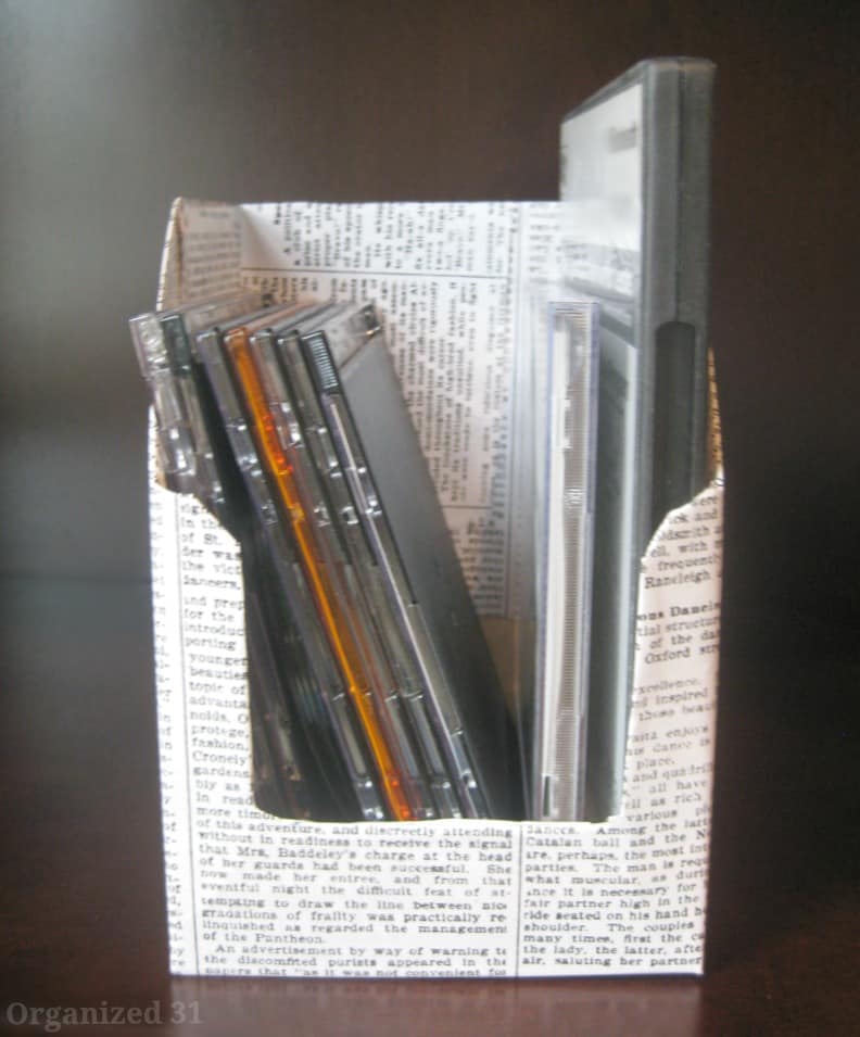 cds in a recycled box