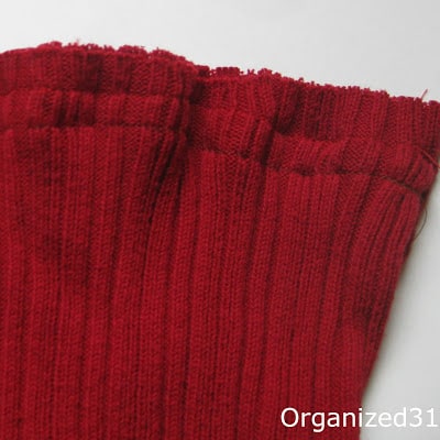 part of a red sweater