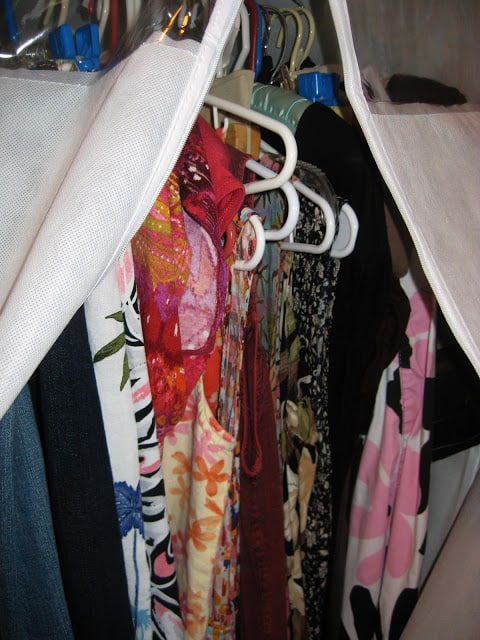 clothing on hangers 