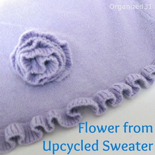 Upcycled Sweater Flowers