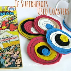 Superhero Coasters - Organized 31 #superhero