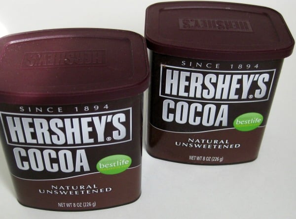 2 Hershey's cocoa containers