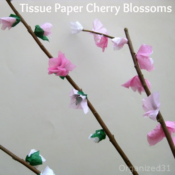 Tissue Paper Cherry Blossoms