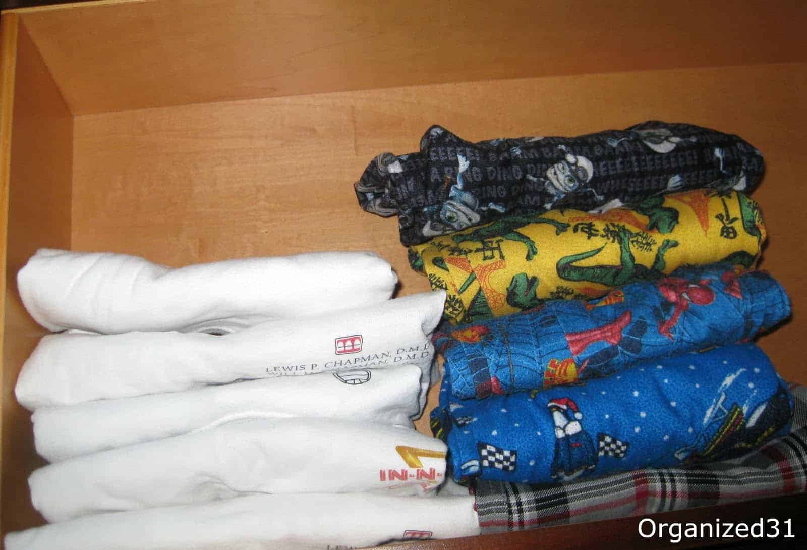 How to Fold Pajamas and Organize Them