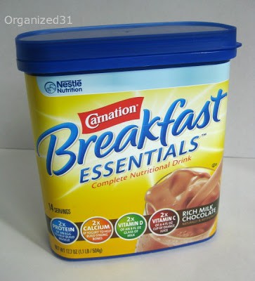 Carnation Breakfast Essentials container