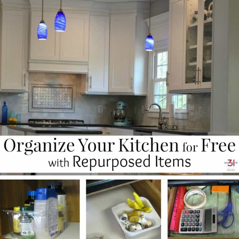 Organize Your Kitchen for Free with Repurposed Items