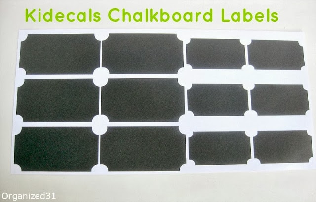 sheet of black chalk board labels in several sizes