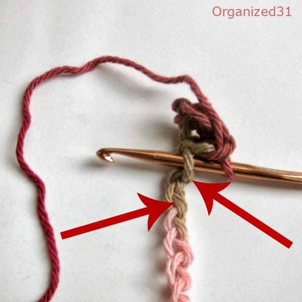 showing how to make a crocheted chain