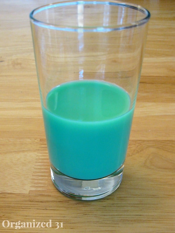 glass of green milk