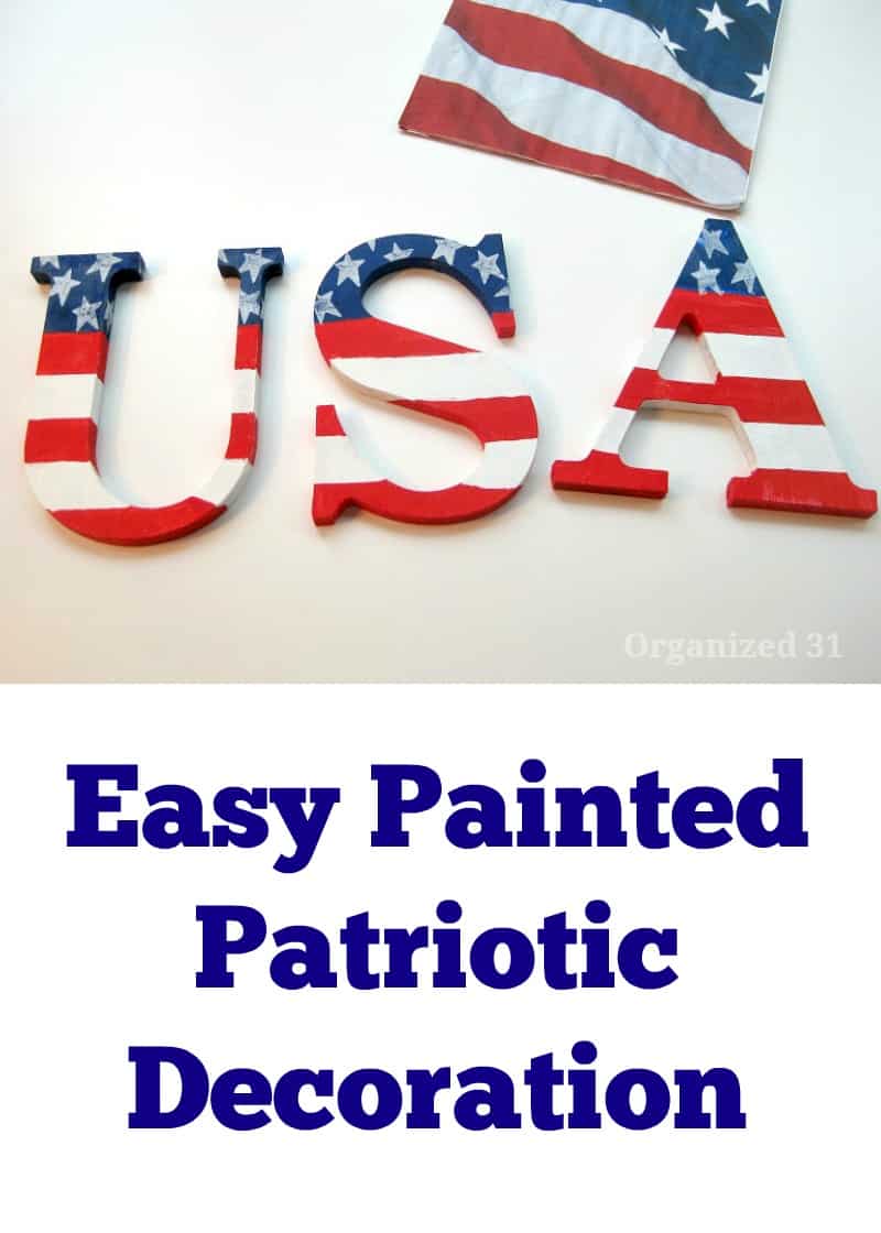 Easy Painted Patriotic Decoration - Organized 31