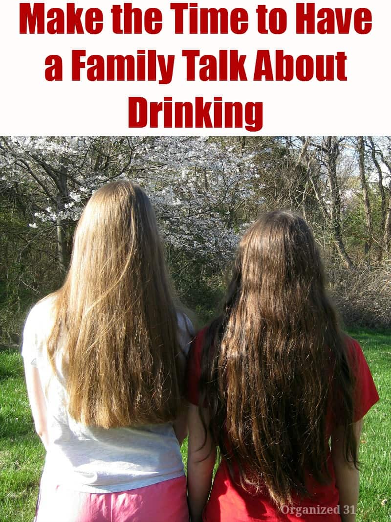 Make the Time to Have a Family Talk About Drinking - Organized 31 #FamilyTalk #MC #sponsored