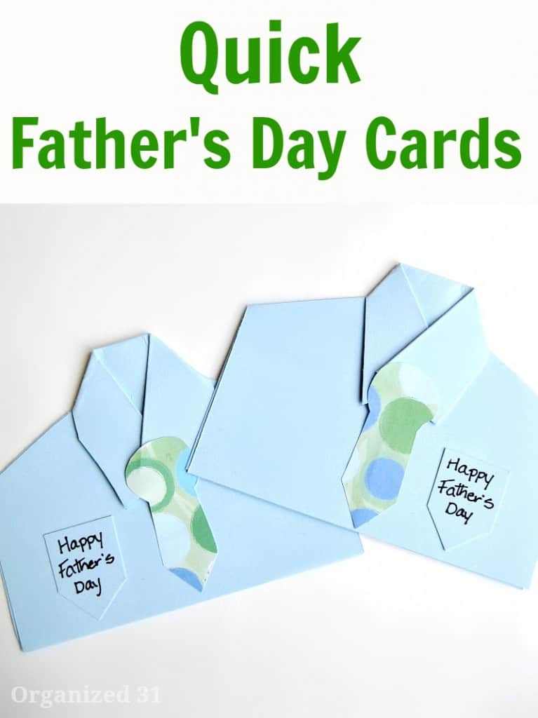 Quick Father's Day Card - Organized 31