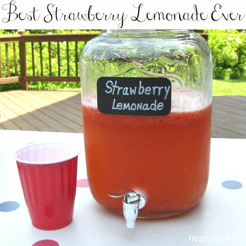 Best Strawberry Lemonade Ever - Organized 31