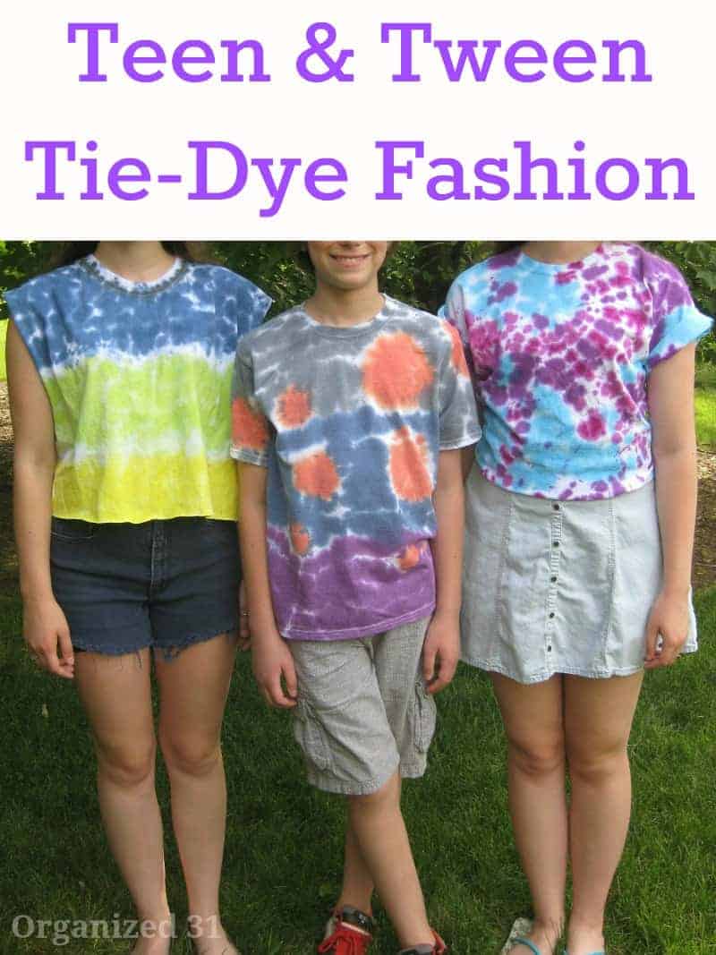 Teen & Tween Tie Dye Fashion - Organized 31 #tiedyeyoursummer # sponsored
