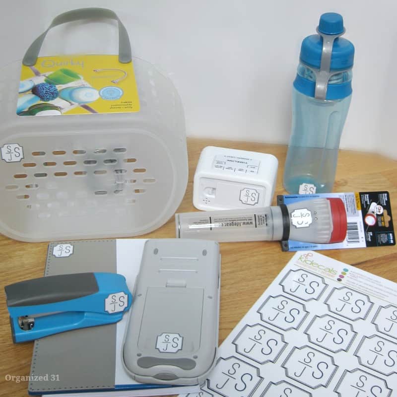 Labeling Your Stuff for College - Organized 31 #Kidecals #sponsored
