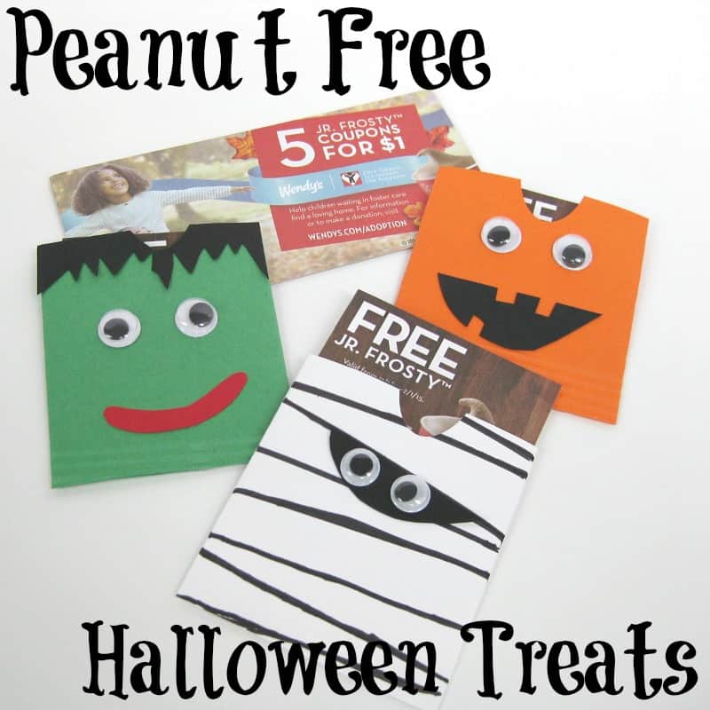 3 DIY envelopes decorated to look like a mummy, a monster and a jack o'lantern