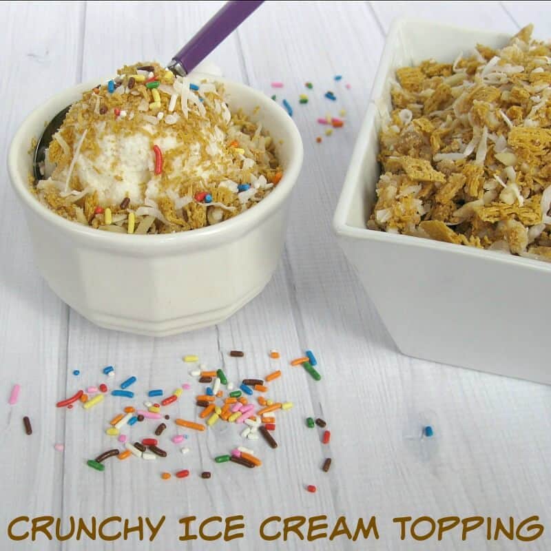 Crunchy Ice Cream Topping - Organized 31 #LoveMyCereal #QuakerUp #spon