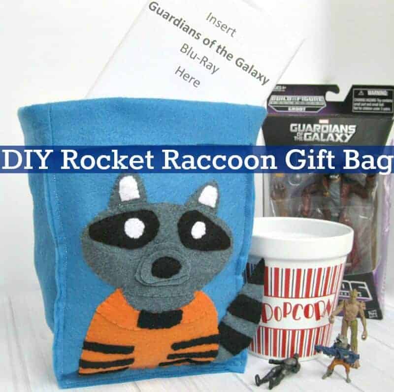 DIY Rocket Racoon Gift Bag & Organizing Bin