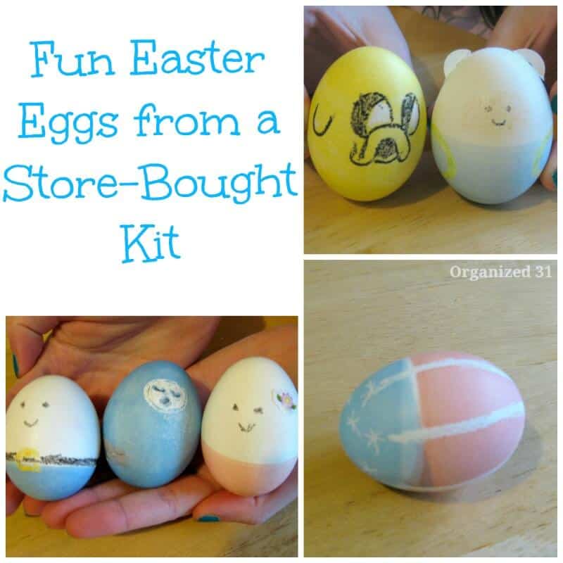 Fun Easter Eggs from a Store-Bought Kit - Organized 31