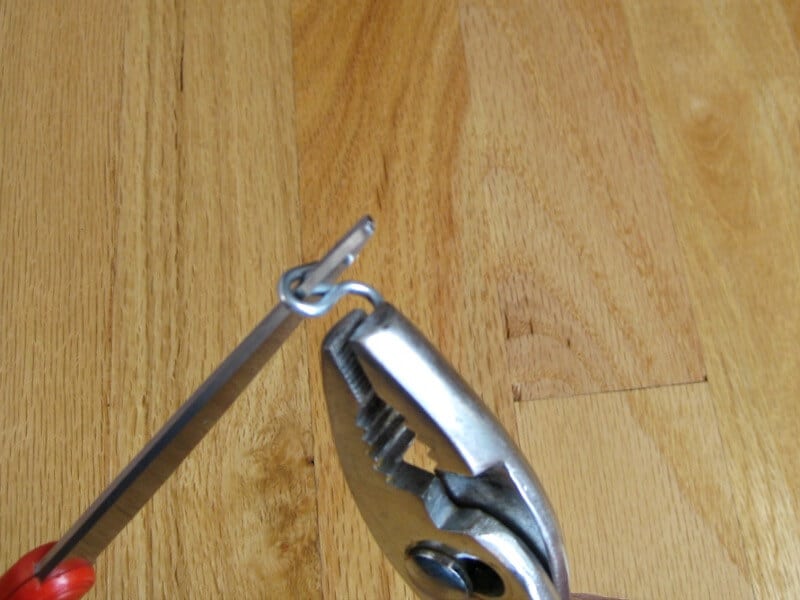 pliers bending metal S hook