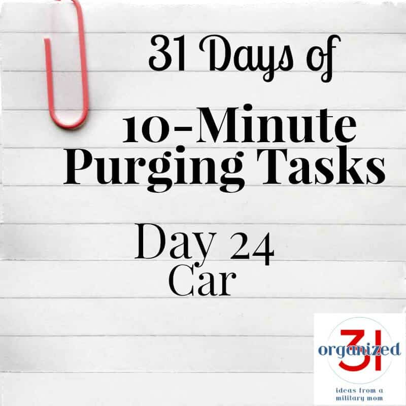 Day 24 Purging Tips – Car