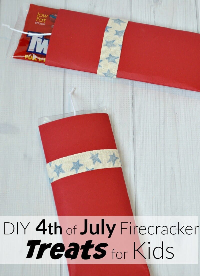 Make these easy 4th of July Treats for Kids in minutes. They're cute candy firecracker treats that are perfect for a patriotic party or celebration. | Organized 31