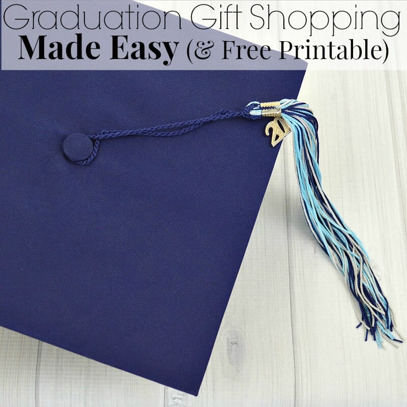 Graduation Gift Shopping Made Easy Free Printable
