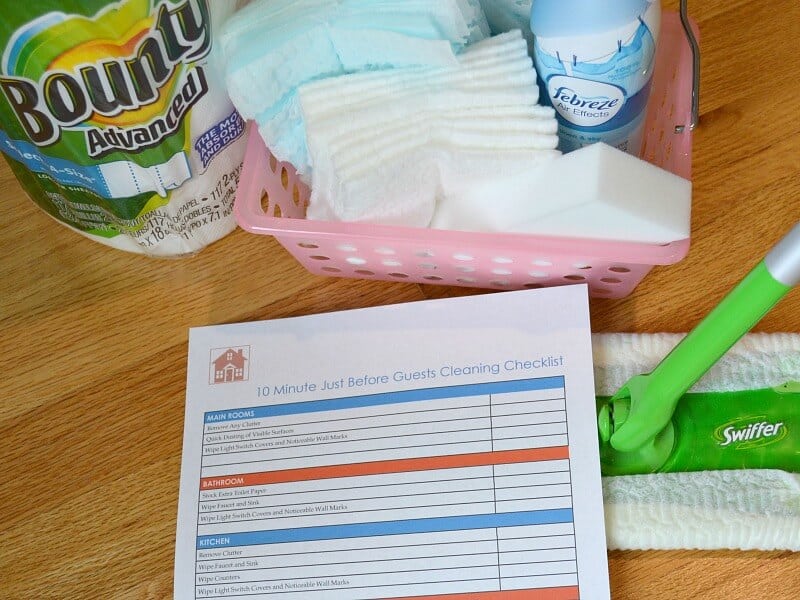 Free Printable House Cleaning Checklist for a quick 10-minute clean up before guests arrive. #PGDetailsMatter #IC [ad] | Organized 31