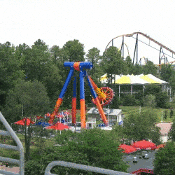 gif of moving amusement park ride moving