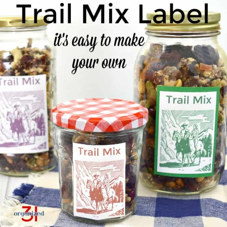 Trail Mix Label – Make Your Own