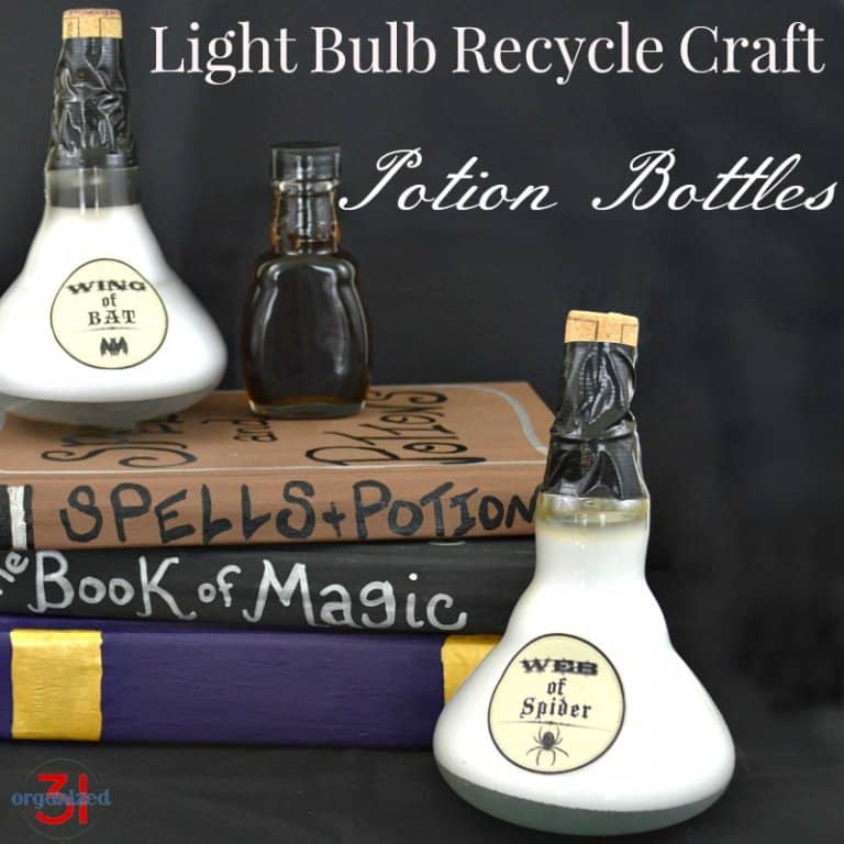 Potion Bottles – Light Bulb Upcycling Ideas