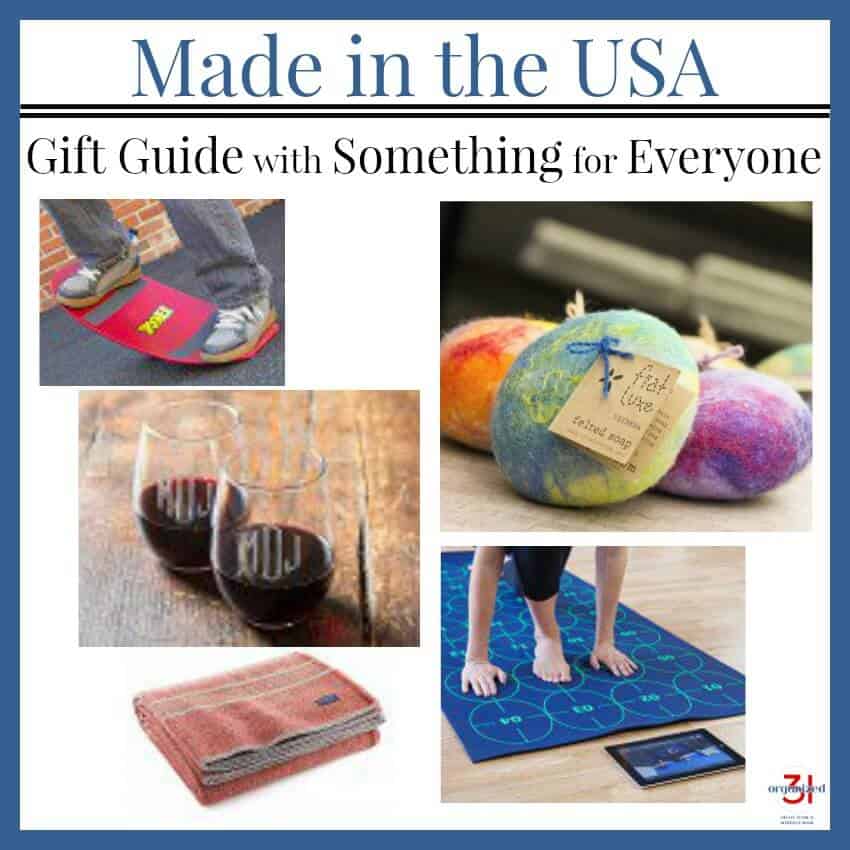 A collection of Made in America gifts in the Made in the USA Gift Ideas Gift Guide with something for everyone on your gift list.