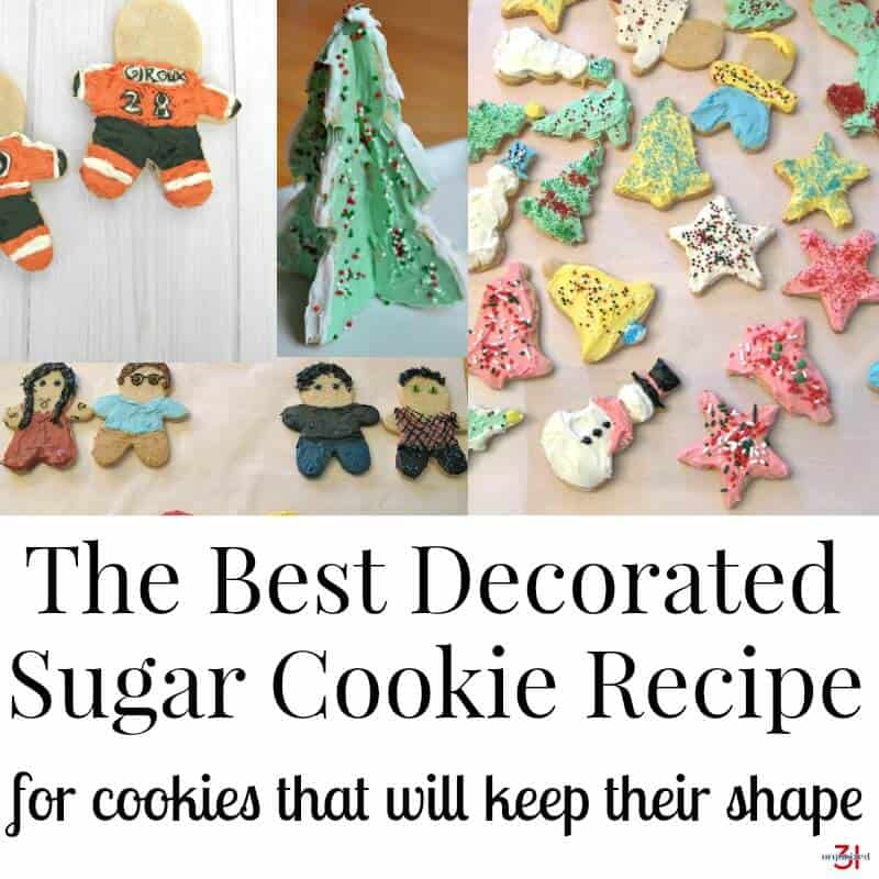 collage of decorated sugar cookies
