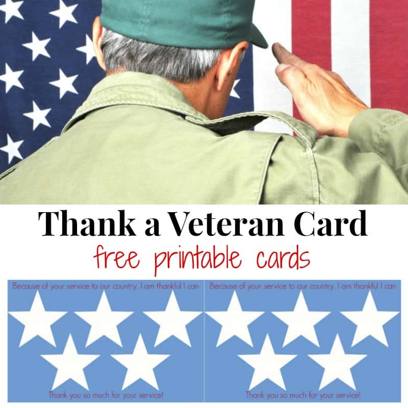 Thank a Veteran Cards Free Printable Organized 31