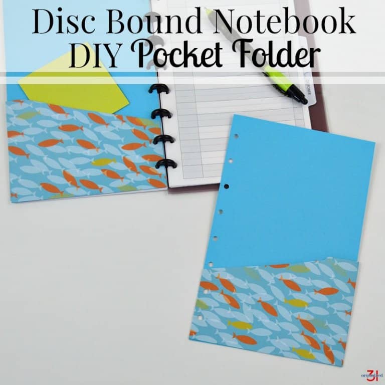 Disc Bound Notebook DIY Pocket Folder