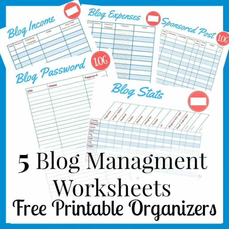 Blog Management Printables