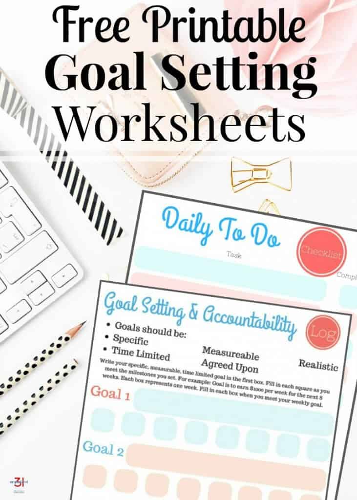 Adults goal setting worksheets for 11 Helpful