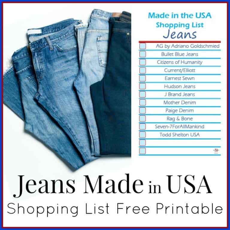 Jeans Made in USA Shopping List