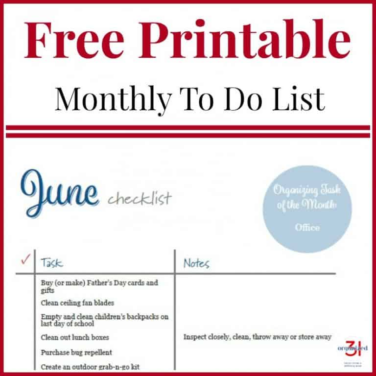 June To Do List Free Printable