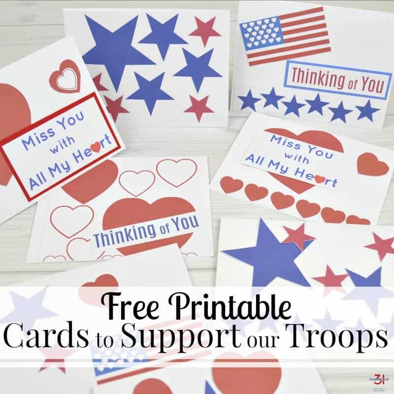 red white and blue cards with text overlay.
