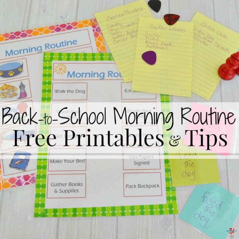 Morning Routine for Kids Printable