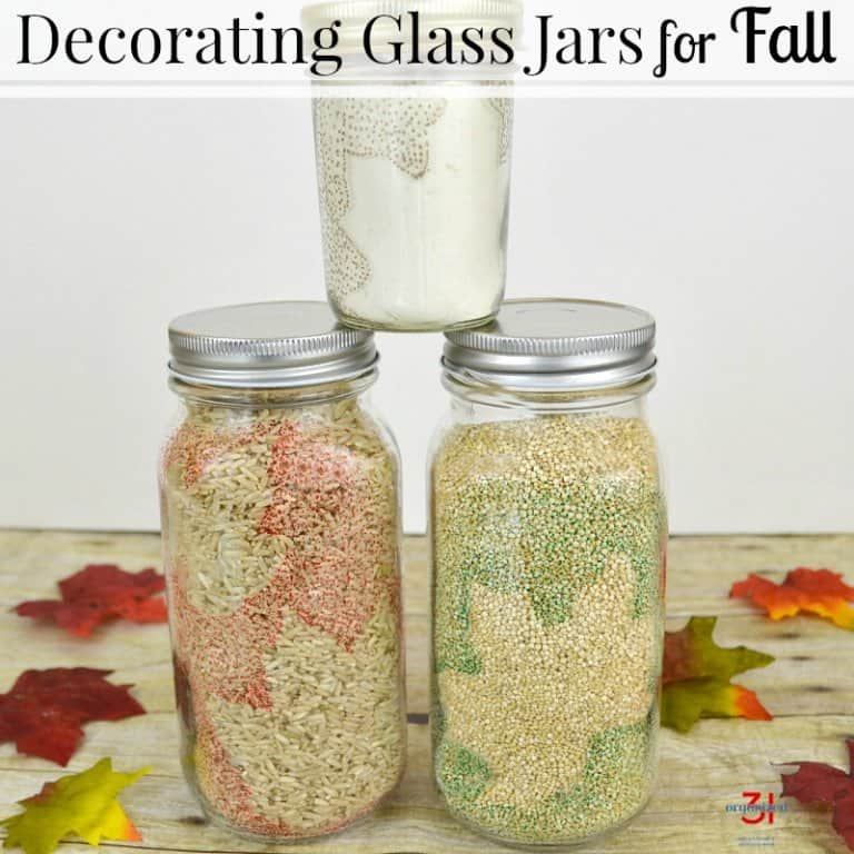Decorating Glass Jars for Fall