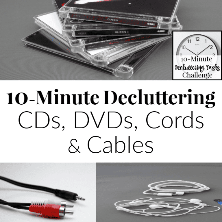 Day 18 – Decluttering DVDs, CDs, Cords and Cables