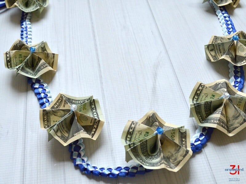 Handmade Graduation Money Lei With Your School Color Ribbon - Personalizable