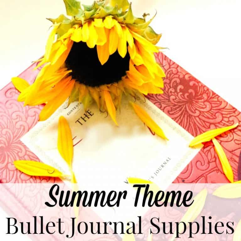Bullet Journal Ideas – Summer Theme Supplies