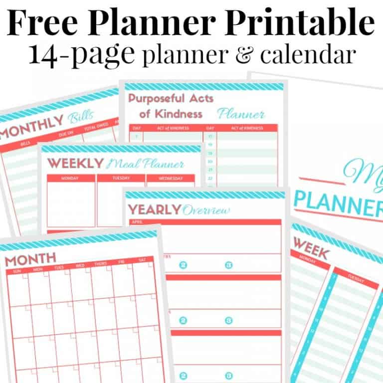 Free Printable Calendar and Planner