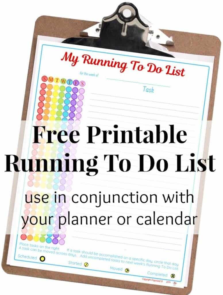 Clipboard with rainbow colored to do list and text