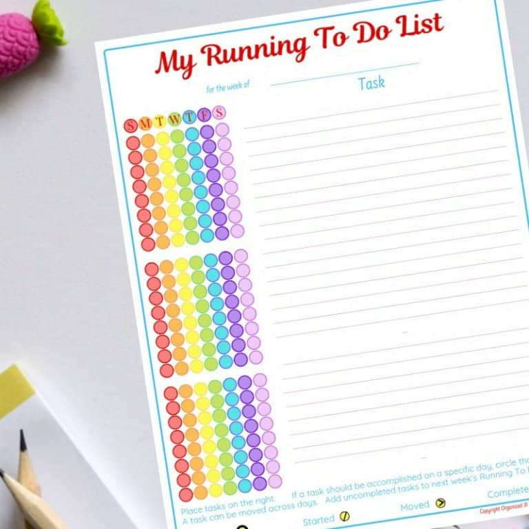 To Dos – Managed with a Running To Do List