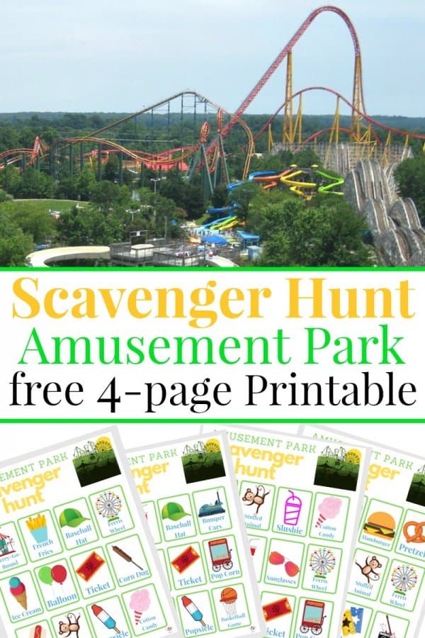 Printable Scavenger Hunt - Amusement Park - Organized 31
